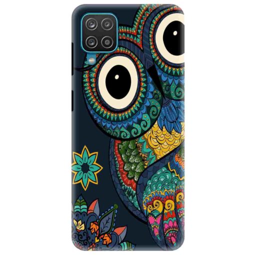 Samsung A12 Mobile Cover Multicolor Owl