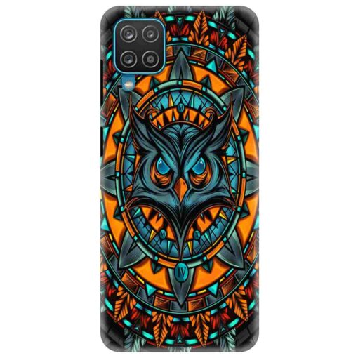 Samsung A12 Mobile Cover Orange Amighty Owl