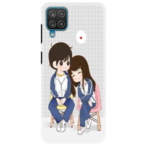 Samsung A12 Mobile Cover Romantic Friends Back Cover