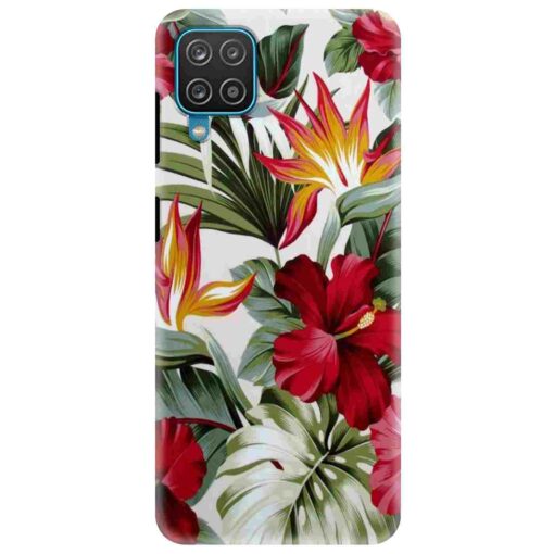 Samsung A12 Mobile Cover Tropical Floral DE5