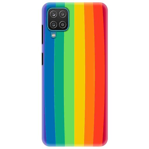 Samsung A12 Mobile Cover Vertical Rainbow