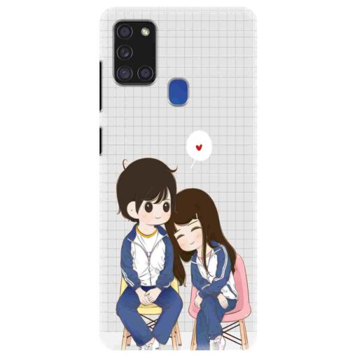 Samsung A21s Mobile Cover Cute Couple