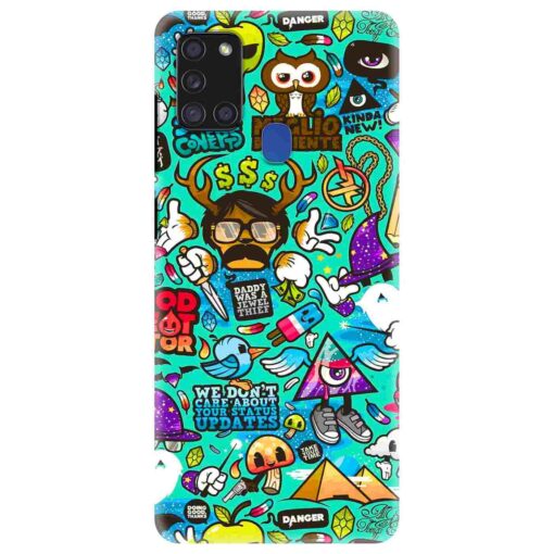 Samsung A21s Mobile Cover Ghost Doodle