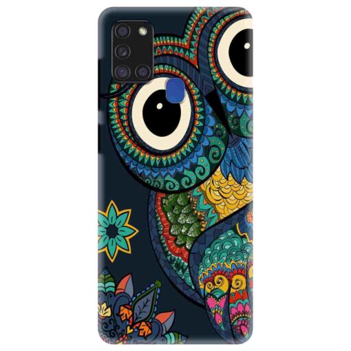 Samsung A21s Mobile Cover Multicolor Owl