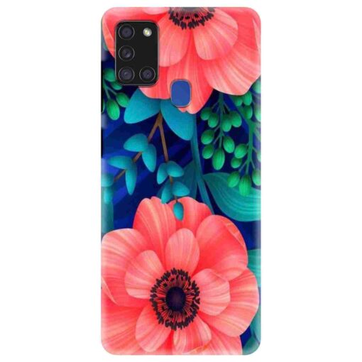 Samsung A21s Mobile Cover Peach Floral