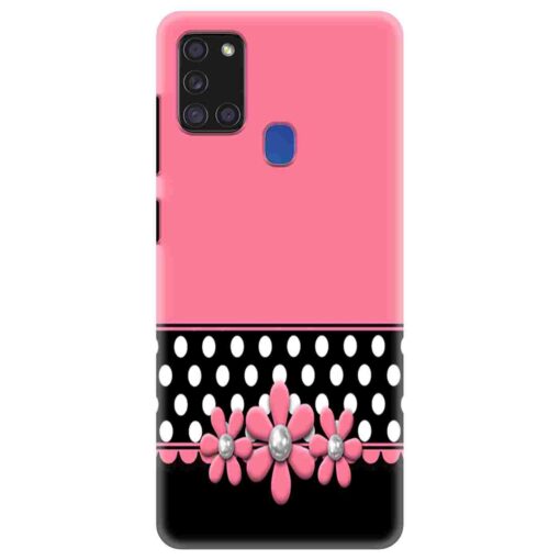 Samsung A21s Mobile Cover Pink black Floral