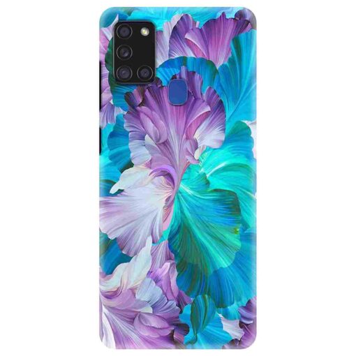Samsung A21s Mobile Cover Purple Blue Floral FLOG