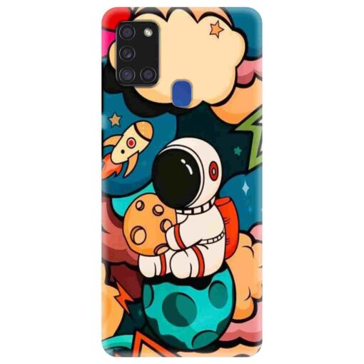 Samsung A21s Mobile Cover Space Character