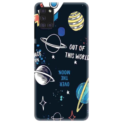 Samsung A21s Mobile Cover Space Fun Doodle