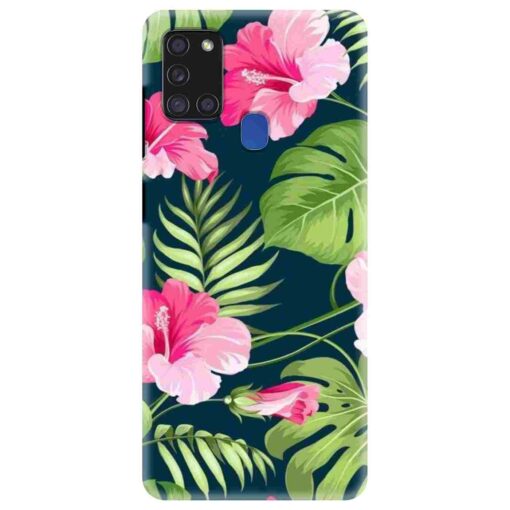 Samsung A21s Mobile Cover Tropical Leaf DE4