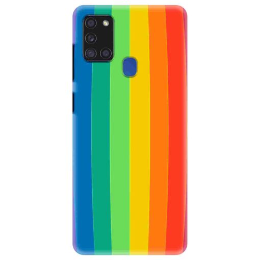 Samsung A21s Mobile Cover Vertical Rainbow