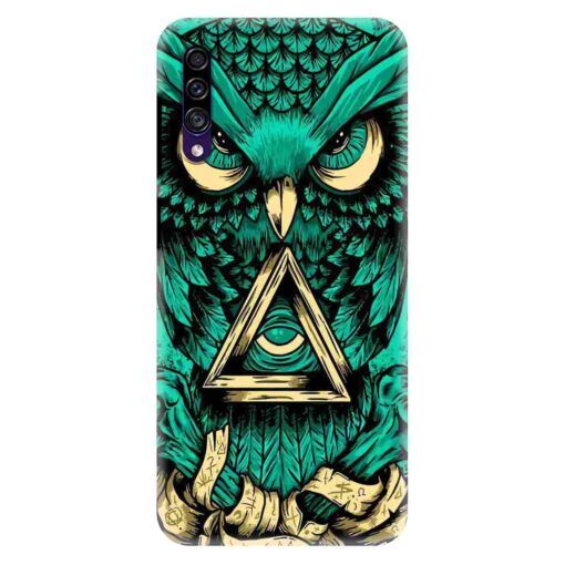Samsung A30s Mobile Cover Green Almighty Owl