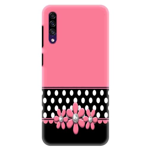 Samsung A30s Mobile Cover Pink black Floral