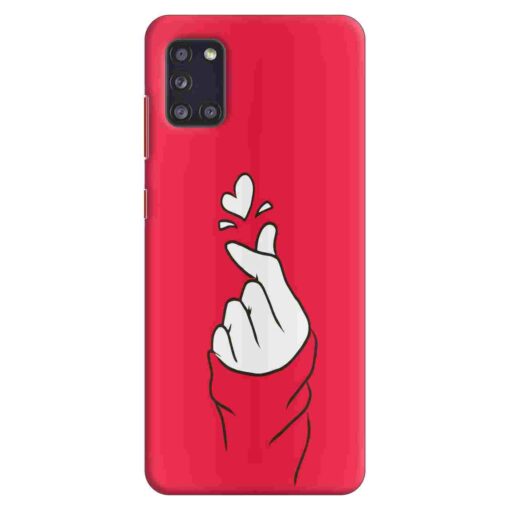 Samsung A31 Mobile Cover BTS Red Hand