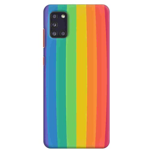 Samsung A31 Mobile Cover Vertical Rainbow