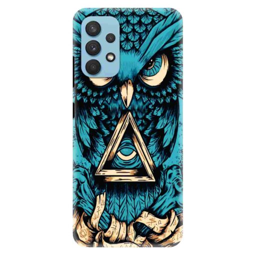 Samsung A32 Mobile Cover Blue Almighty Owl