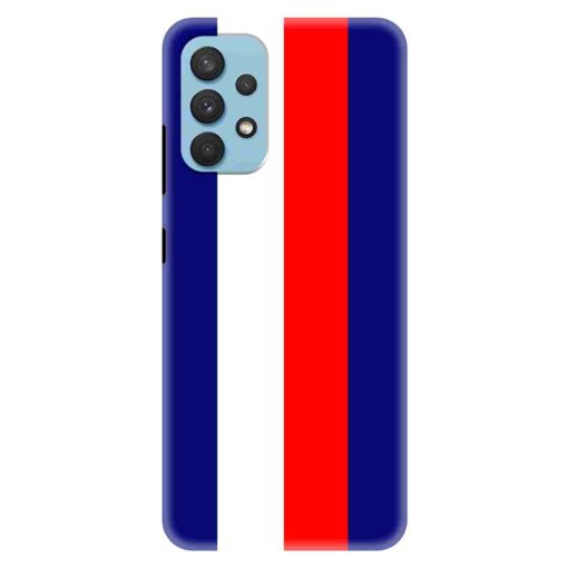 Samsung A32 Mobile Cover Blue Red Straight Line