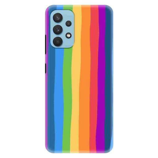Samsung A32 Mobile Cover Colorful Dark Shade Rainbow