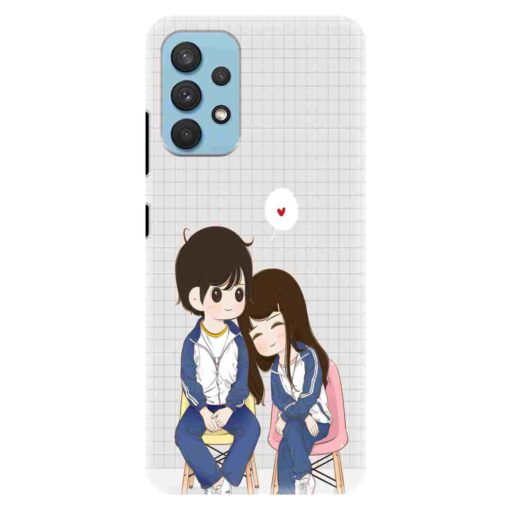 Samsung A32 Mobile Cover Cute Couple