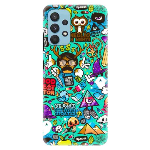 Samsung A32 Mobile Cover Ghost Doodle