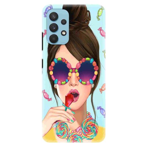 Samsung A32 Mobile Cover Girl With Lollipop