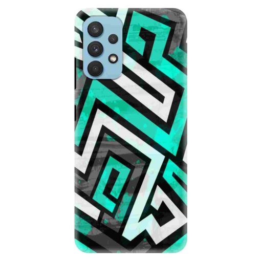 Samsung A32 Mobile Cover Green Abstract FLOE