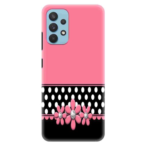 Samsung A32 Mobile Cover Pink black Floral