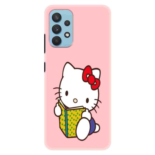 Samsung A32 Mobile Cover Studying Cute Kitty