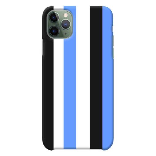 iPhone 11 Pro Max Mobile Cover Blue Black Straight Rainbow