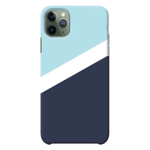 iPhone 11 Pro Max Mobile Cover Blue Slanting Designer