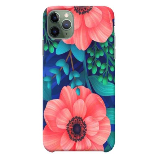 iPhone 11 Pro Max Mobile Cover Peach Floral