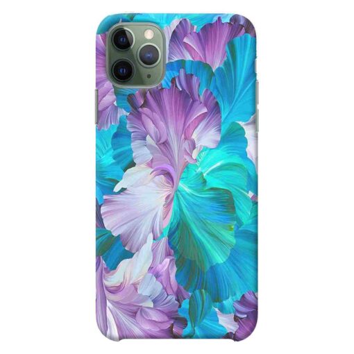 iPhone 11 Pro Max Mobile Cover Purple Blue Floral FLOG