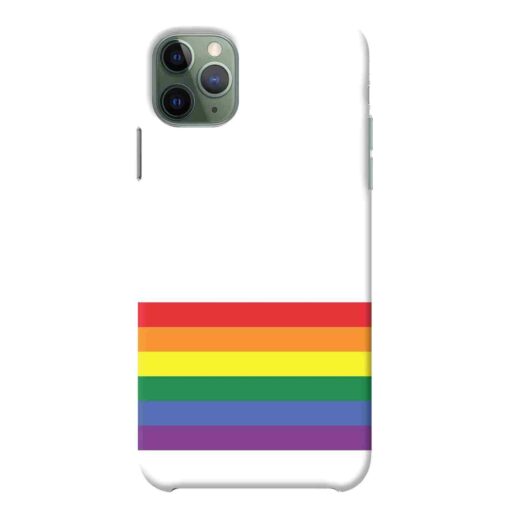 iPhone 11 Pro Max Mobile Cover Rainbow Stripes Back Cover