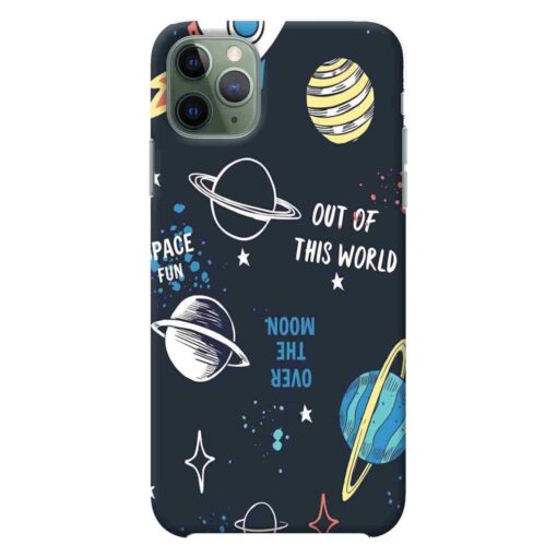 iPhone 11 Pro Max Mobile Cover Space Fun Doodle