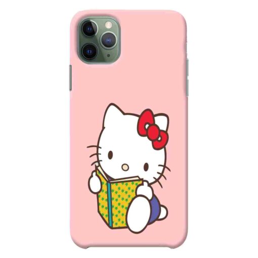 iPhone 11 Pro Max Mobile Cover Studying Cute Kitty