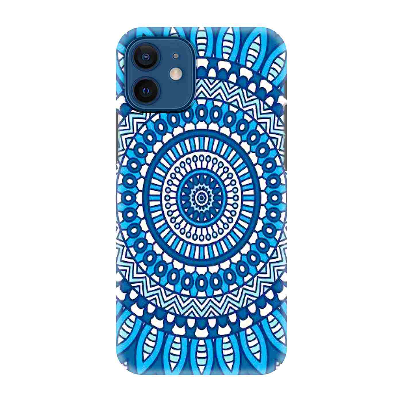 Blue Mandala Art iPhone 12 Mobile Cover - Tagtrendy