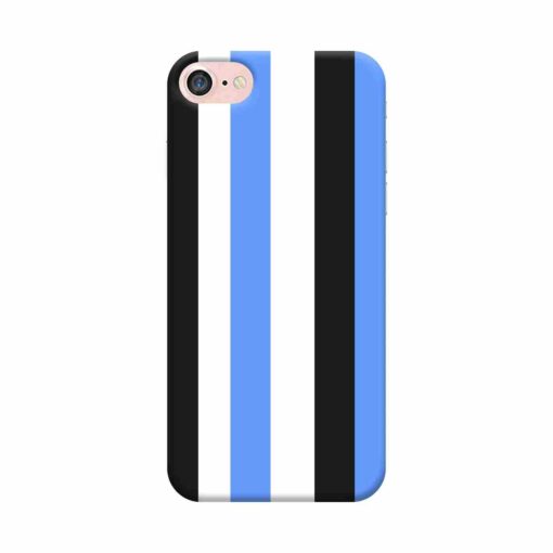 iPhone 7 Mobile Cover Blue Black Straight Rainbow 2