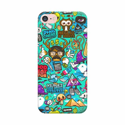 iPhone 7 Mobile Cover Ghost Doodle 2