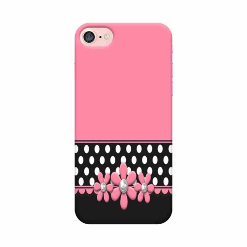 iPhone 7 Mobile Cover Pink black Floral 2