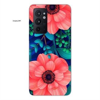 Oneplus 9 RT Mobile Cover Peach Floral