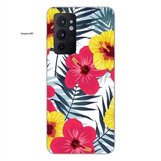 Oneplus 9 RT Mobile Cover Red Yellow Floral FLOB