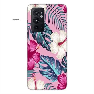 Oneplus 9 RT Mobile Cover White Pink Floral DE3