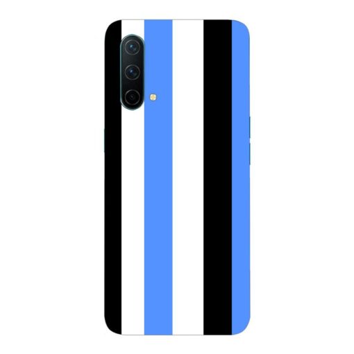 Oneplus Nord CE 5G Mobile Cover Blue Black Straight Rainbow