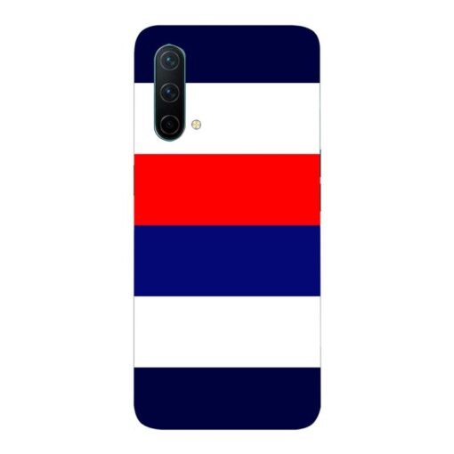 Oneplus Nord CE 5G Mobile Cover Blue Red Horizontal Line