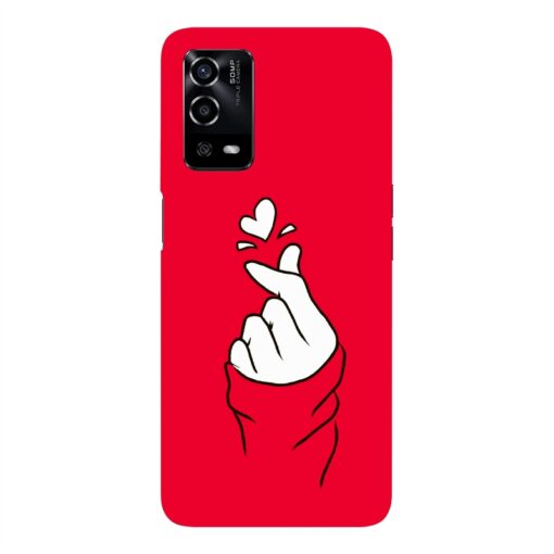 Oppo A55 Mobile Cover BTS Red Hand