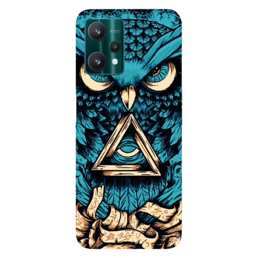 Realme 9 pro plus 5g mobile cover Blue Almighty Owl 2