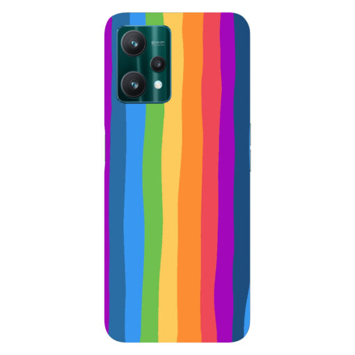 Realme 9 pro plus 5g mobile cover Colorful Dark Shade Rainbow 2