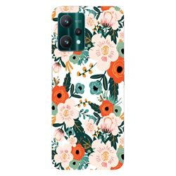 Realme 9 pro plus 5g mobile cover White Red Floral FLOI