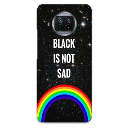 Mi 10i Mobile Cover Black is Not Sad