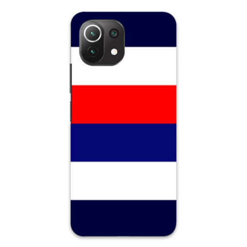 Mi 11 Lite Mobile Cover Blue Red Horizontal Line